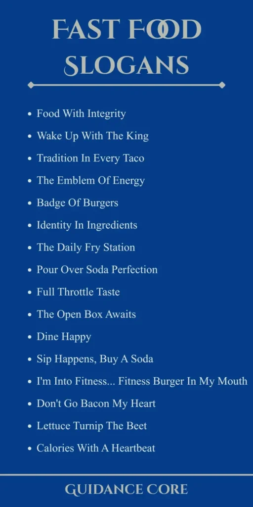 Funny Fast Food Slogans