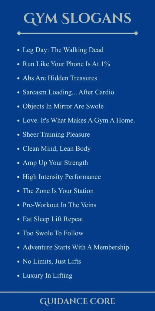 Gym Slogans Funny
