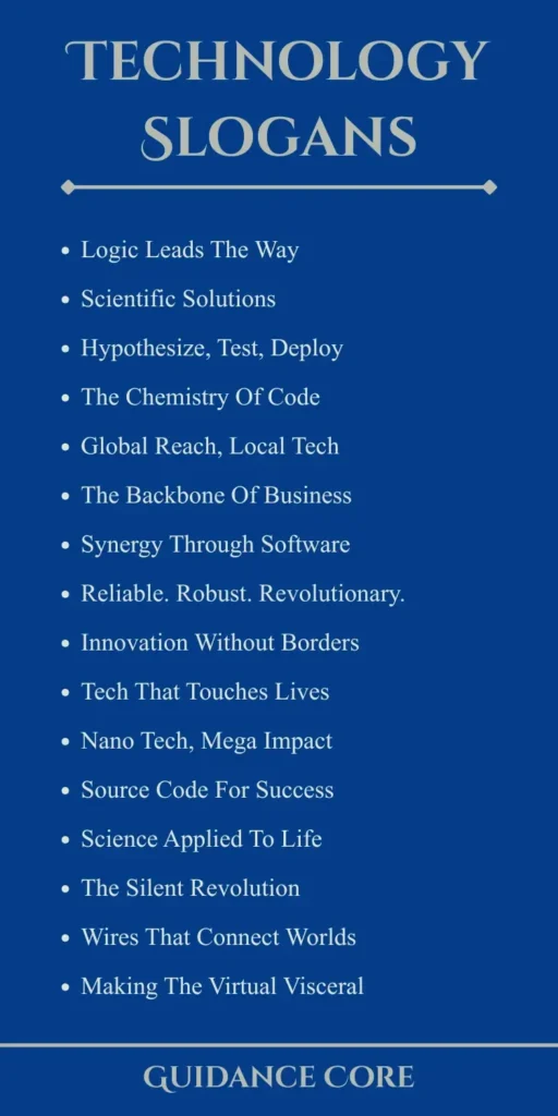 Science And Technology Slogans