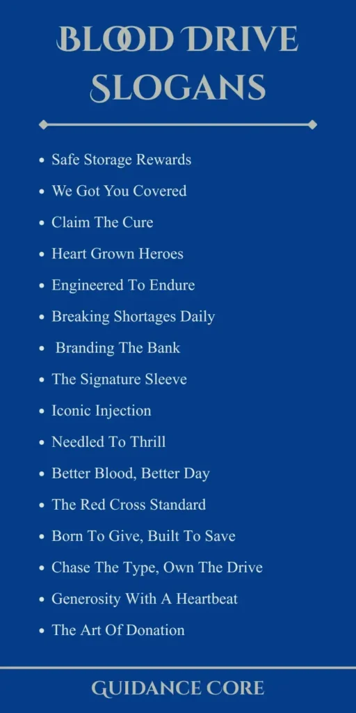 Slogans for Blood Drive