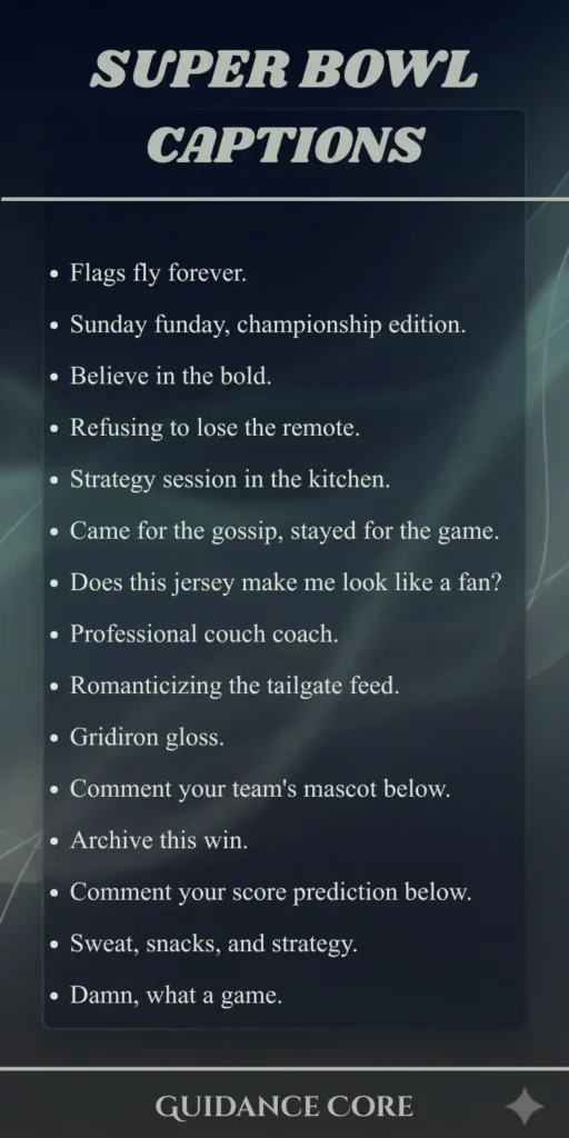 Super Bowl Captions