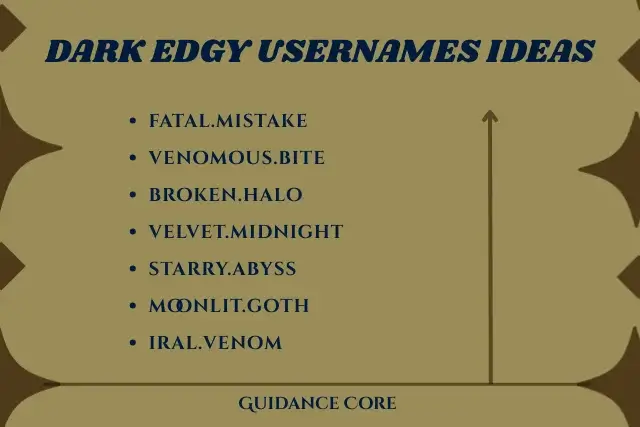 Dark Aesthetic Usernames