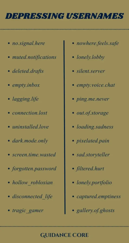 Depressing Usernames