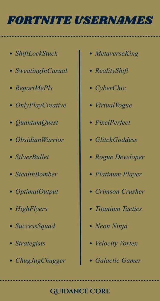 Fortnite Usernames