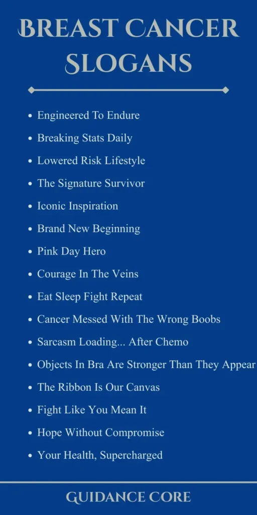 Slogans for Breast Cancer