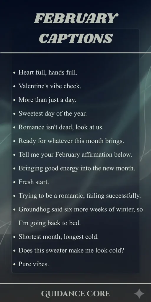 February Captions