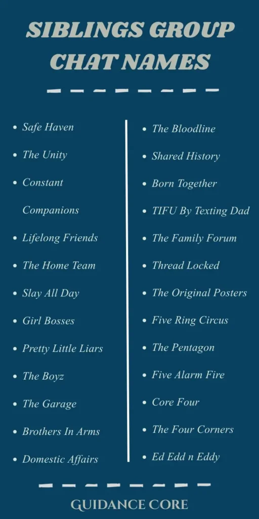 Siblings Group Chat Names