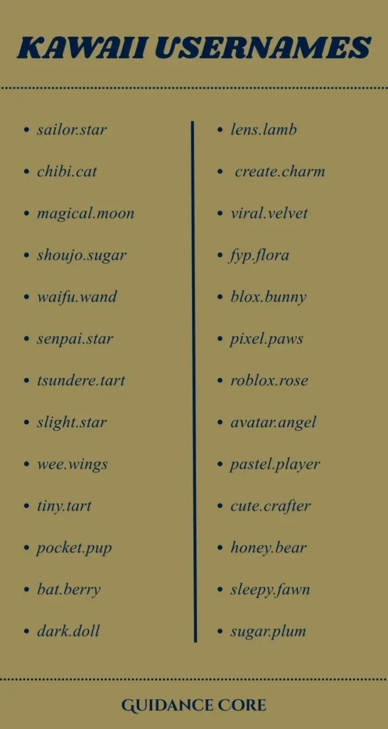 Kawaii Usernames