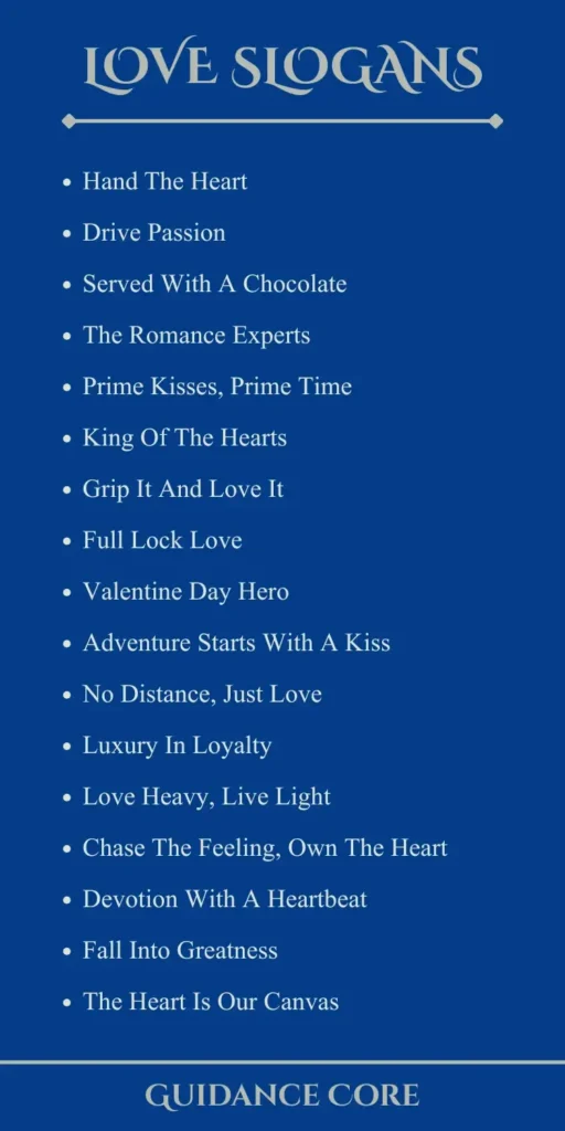 Slogans for Love
