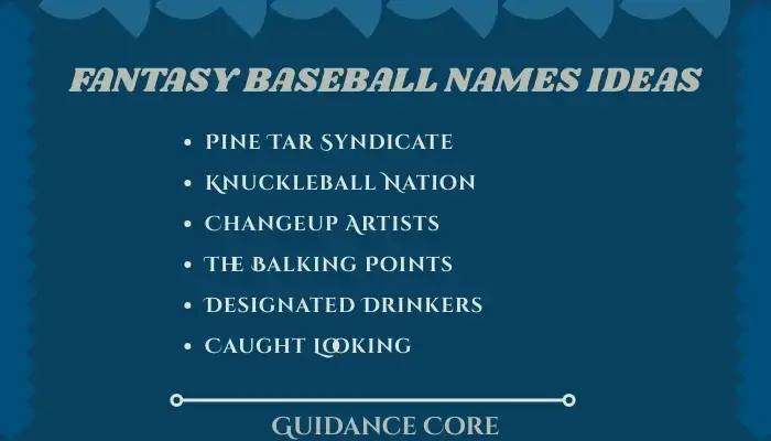 Funny Fantasy Baseball Names