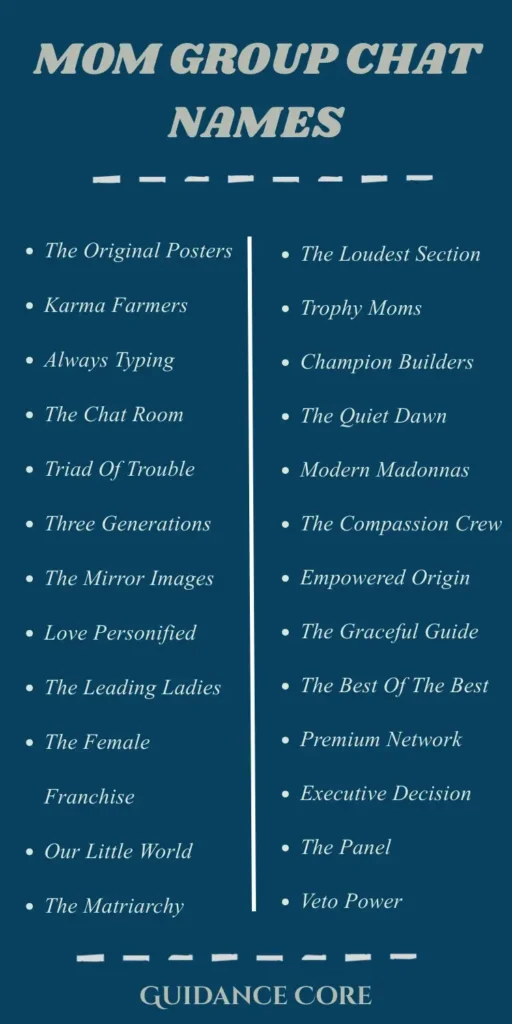 Mom Group Chat Names