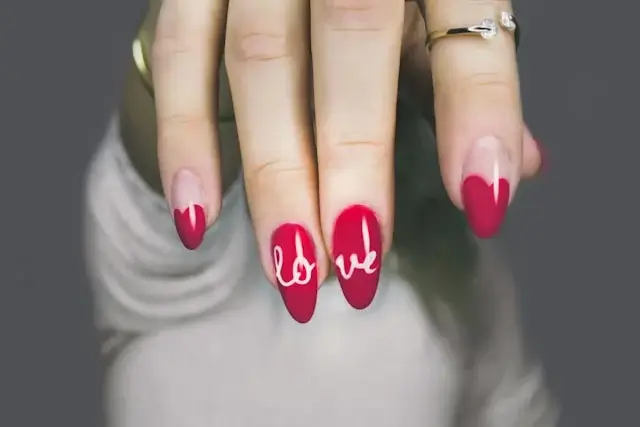 Valentine’s Nails Captions