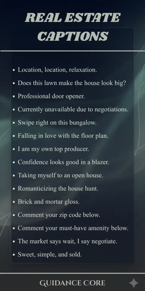 Real Estate Captions