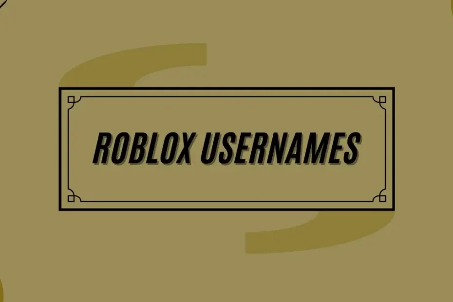 Usernames for Roblox