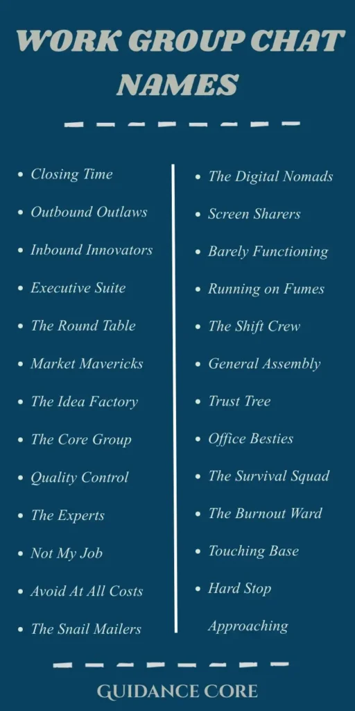 Work Group Chat Names