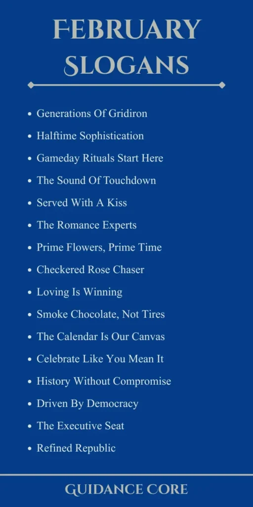 Catchy February Slogan