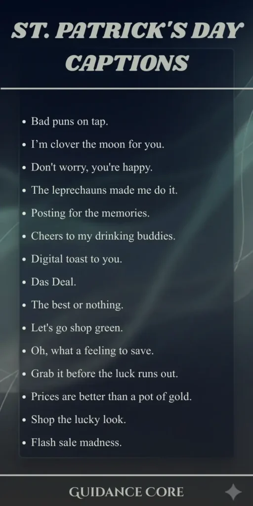St Patrick Day Captions