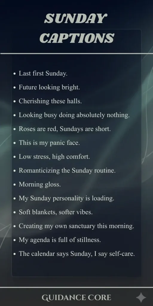 Sunday Captions