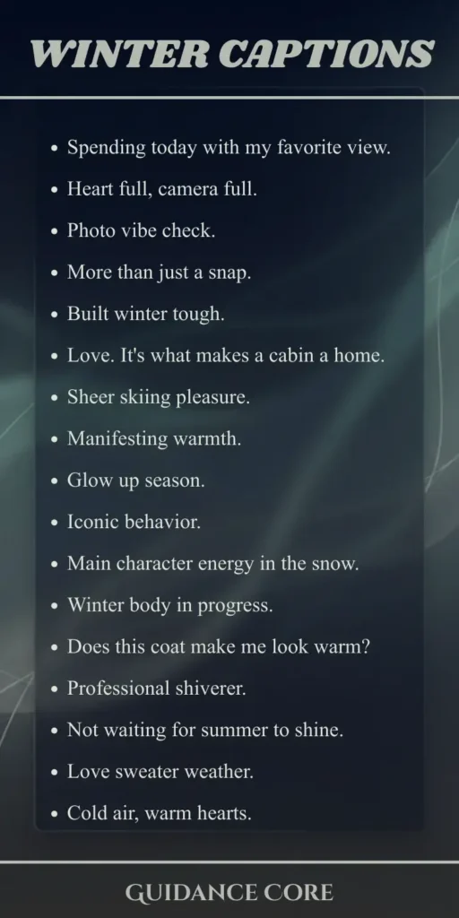Winter Captions