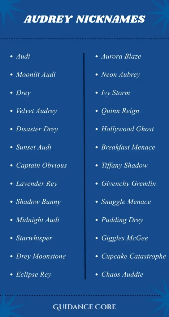 Audrey Nicknames