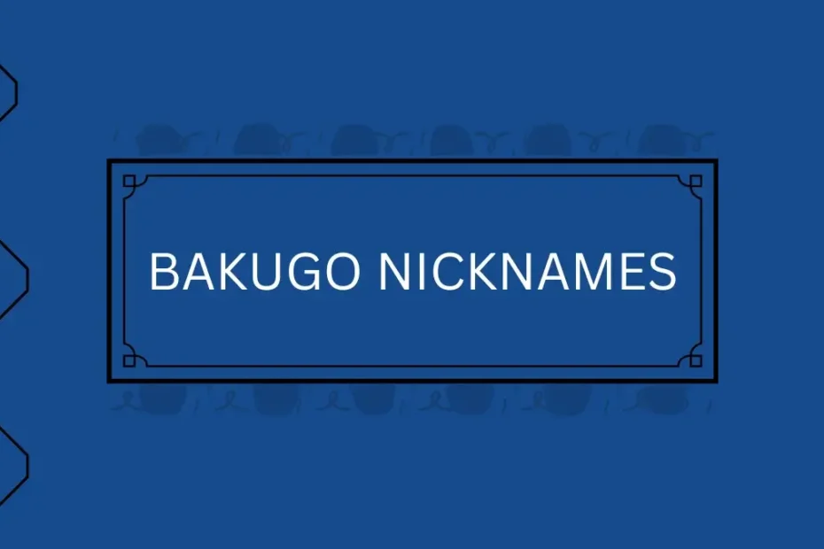 Bakugou's Nicknames