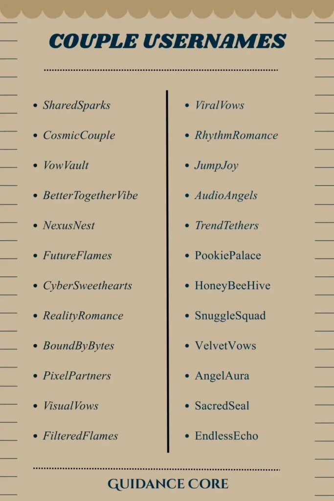 Couple Usernames