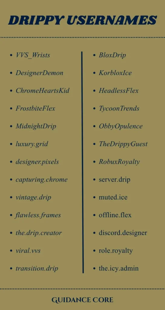 Drippy Usernames for Instagram