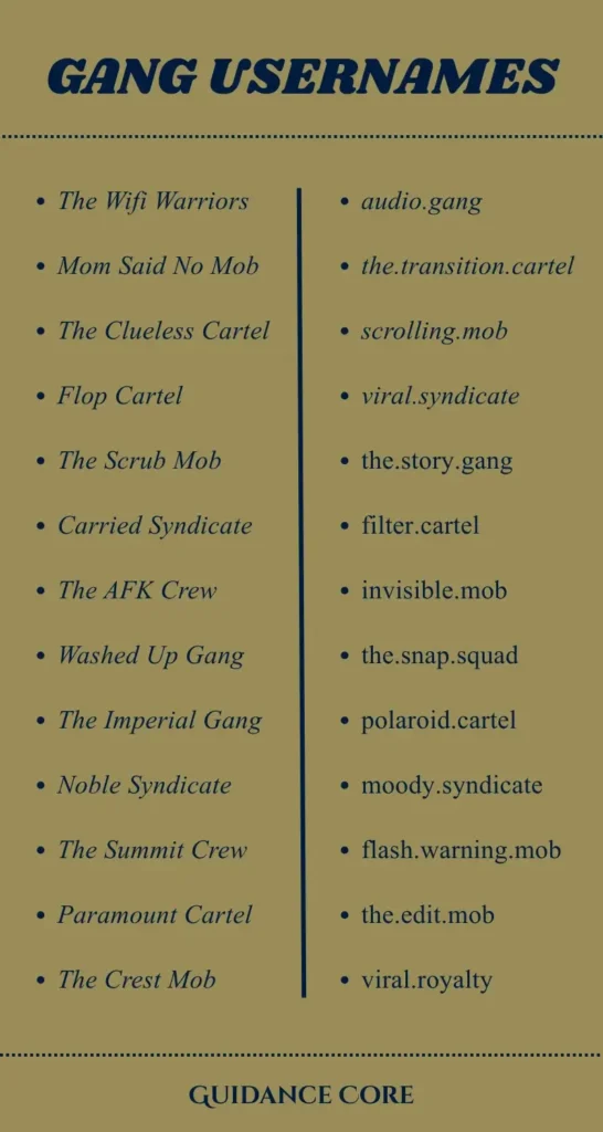 Gang Usernames