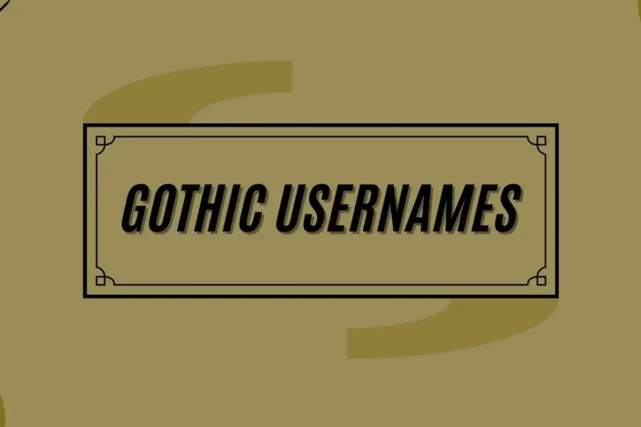 Gothic Usernames for Instagram