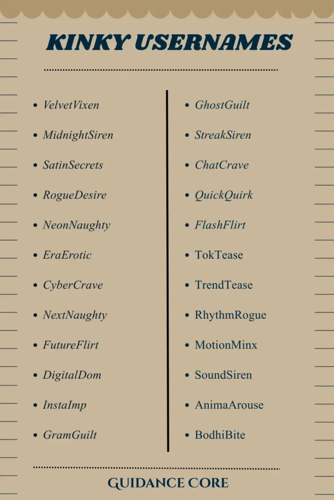 Kinky Usernames