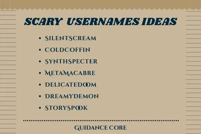 Cool Scary Usernames