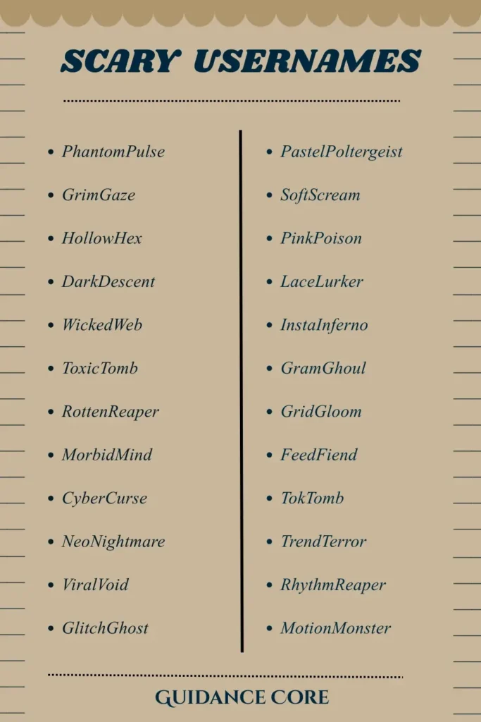 Scary Usernames