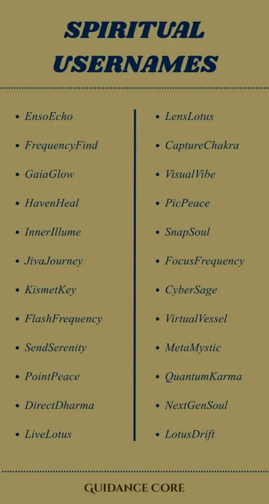 Spiritual Usernames